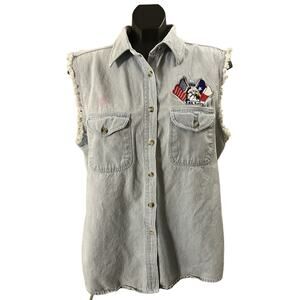 Vintage 2004 R.O.T. Rally Custom Denim Vest